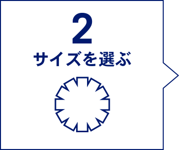 2 ヴィーナスポンポンのサイズを選ぶ