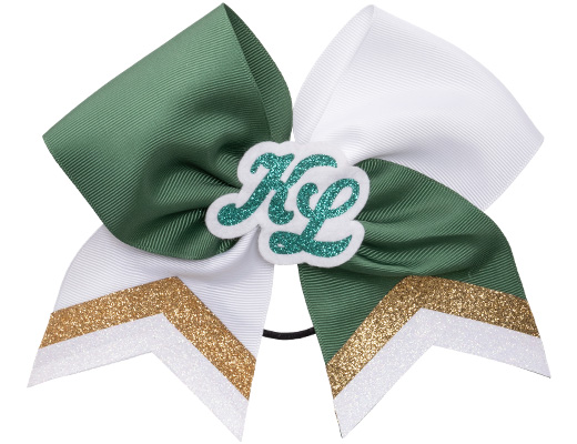 グログランリボン バイカラー（デザイン圧着＋中央ワッペン）