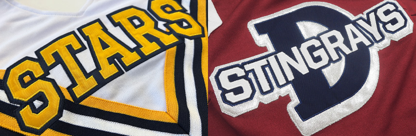 ワッペンタイプのファブリックマーク例