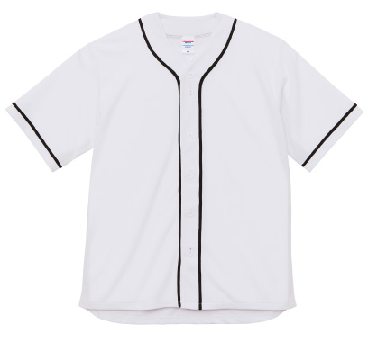 ベースボールシャツ　ホワイト・ブラック
