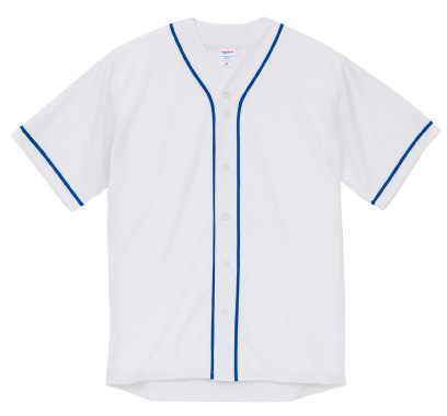 ベースボールシャツ　ホワイト・マリンブルー