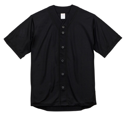 ベースボールシャツ　ブラック・ブラック