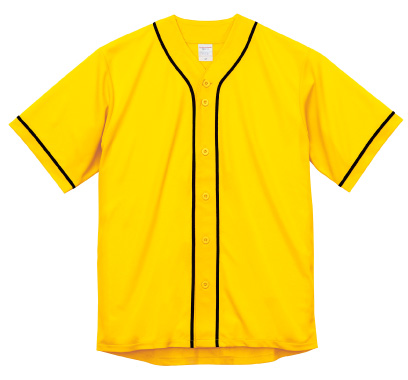 ベースボールシャツ　カナリアイエロー・ブラック