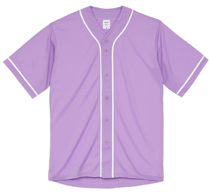 ベースボールシャツ　ラベンダー・ホワイト