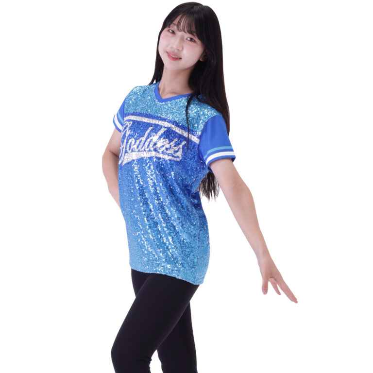 VネックTシャツ（スパンコールTシャツ）｜昇華プリントウェア
